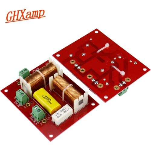 GHXAMP 2PCS 2 Way Treble Bass Speaker Crossover Audio Tweeter Woofer 2 Units Crossover Speakers Filter Frequency Divider 200W