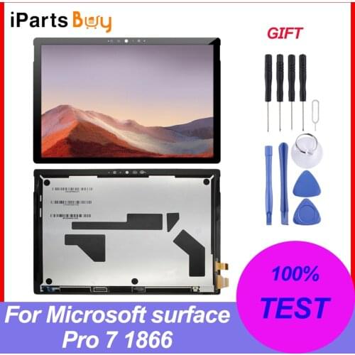 IPartsBuy 100% Tested LCD Display Touch Screen for Microsoft surface Pro 7 1866 LCD Screen and Digitizer Full Assembly