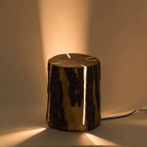 Classic Popular Crack Log Light Outdoor Simulation Stump Lamp Villa Backyard Park Garden Landscape Lighting Luminous