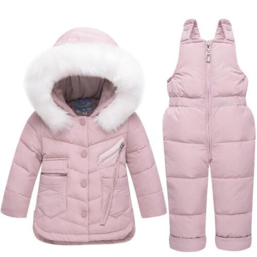 New Infant Baby Winter Coat Snowsuit Duck Down Toddler Girls Winter Outfits Snow Wear Jumpsuit Bowknot Polka Dot Hoodies Jacket