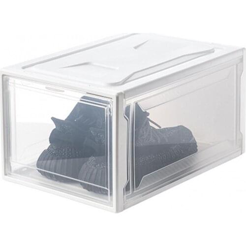 Shoe Storage Box Thickened Dustproof Free Combination Can Be Superimposed To Qrganize The Shoe Cabinet Clamshell Drawer Type Box