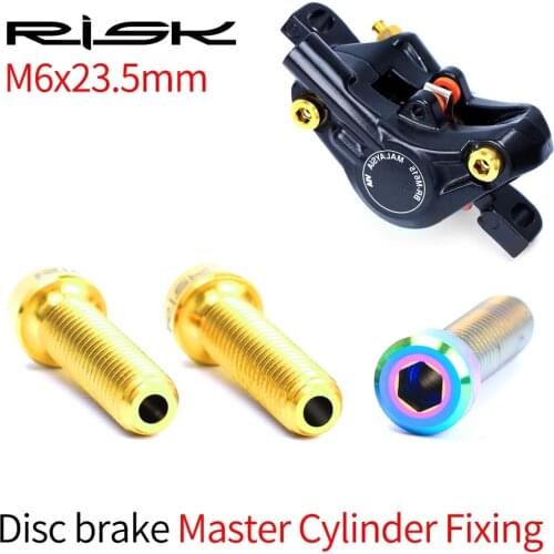 RISK 394 Mountain Bike Bicycle Hollowed Out M6x23.5 SL Hydraulic Disc Brake Master Cylinder Fixing Bolts SL