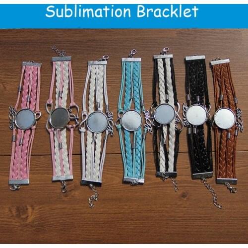 10pcs/lot Metal Bracklet for Sublimation INk Transfer Printing Heat Press DIY Woman jewelry Gifts Craft consumable Can Print