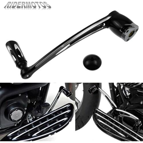 Motorcycle Black CNC Brake Arm Pedal Lever Aluminum For Harley Touring Road King FLHR Electra Street Glide FLHX Trike 2008-2013