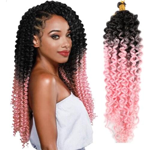Synthetic Crochet Hair Water Wave Braids Ombre Color Twist Bulk Hot Sale Afro Kinky Blonde 613 Wave Crochet Hair Extensions