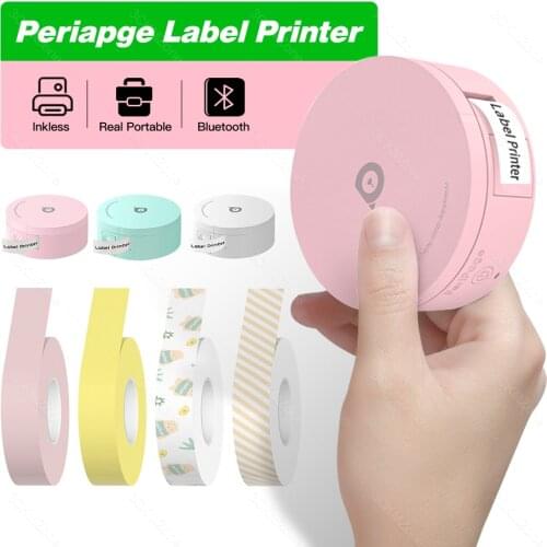 L1 Label Printer Pink Wireless Mini Bluetooth Portable Thermal Printer With Colorful Transparent Sticker Label Printer PeriPage