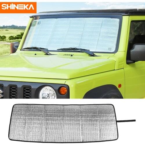 SHINEKA Windshield Sunshades For Suzuki Jimny JB74 2019+ Car Front Windshield Sun Visor Cover Accessories For Suzuki Jimny 2019