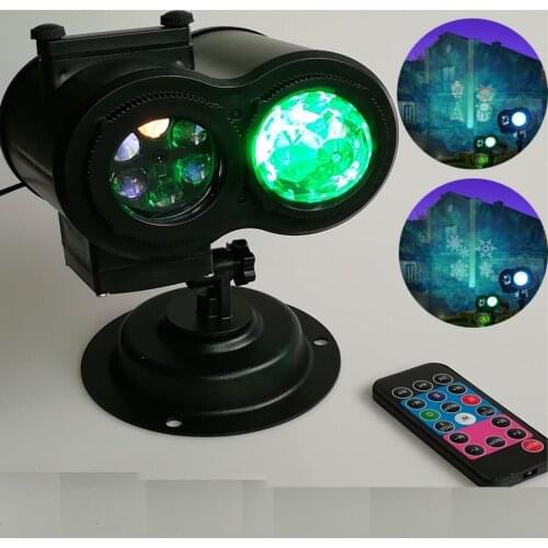 Led outdoor waterproof double-tube card water pattern lamp projection lamp bar light Christmas water pattern laser lawn lamp