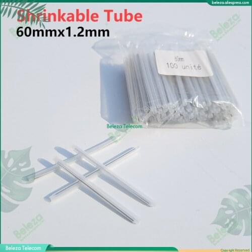1000pcs/lot 60mm x 1.2mm heat shrinkable tube Fiber Optic Cable Protection Sleeves 60mm * 1.2mm FTTH Thermal casing
