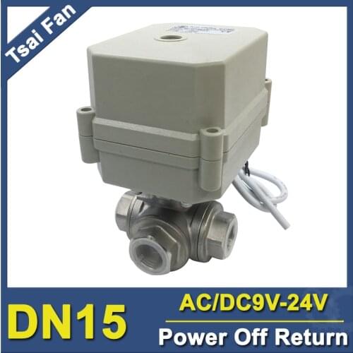 TF15-S3-C 3 Way BSP/NPT 1/2'' DN15 Power Failure Return Valve T/L Port AC/DC9-24V Can Replace Solenoid valve IP67/CE