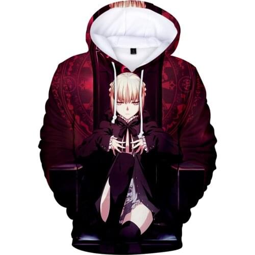 Fate Stay Night 3D Print Hoodies Men Women Casual Fashion Sweatshirt Hoodie Anime Harajuku Streetwear Pullover Hip Hop Tops Coat