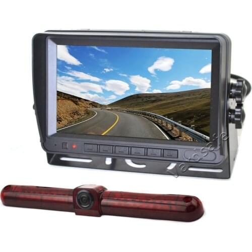 Vardsafe VS601M Universal Brake Light Rear View Reversing Backup Camera & 7 Inch TFT LCD Monitor for RV / Cargo Van / Bus