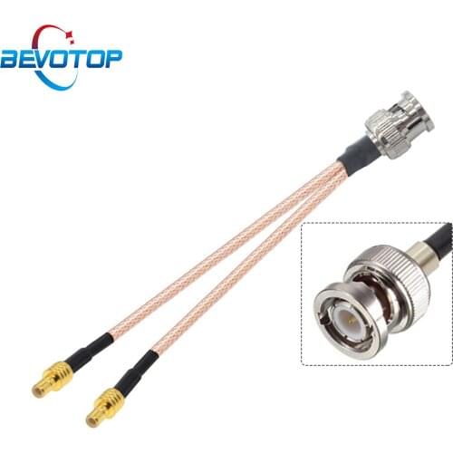 Y Type Splitter Cable 1 x BNC Male to 2 x SMB Male Plug RG316 Cable Combiner 50 Ohm RF Coaxial Jumper Pigtail Extension Cord