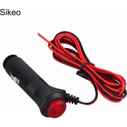 Kebidu Charger 1 meter 12V 24V Male Motorcycle Car Cigarette Charger Socket Plug Connector On Off Switch