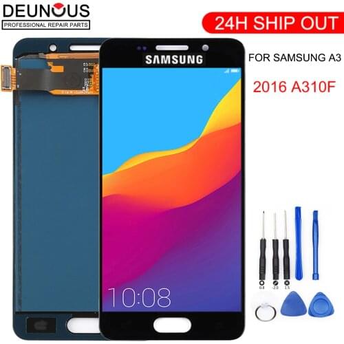 A310F LCD For Samsung Galaxy A3 2016 A310 A310F A310H A310M LCD Tested Display Digitizer Touch Screen Assembly