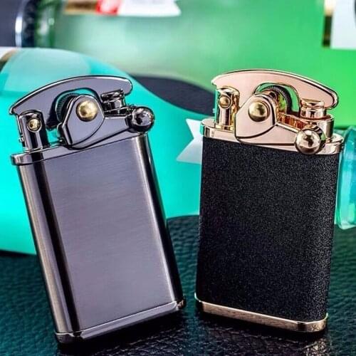 Zorro Windproof Kerosene Lighter Personality Originality Pure Copper Rocker Arm Old Style Nostalgic Personality Mens Gift