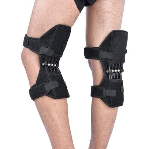 1 Pair Humerus Knee Booster Joint Old Cold Leg Knee Brace Support Strap Mountaineering Squat Black Exquisitely Designed Durable