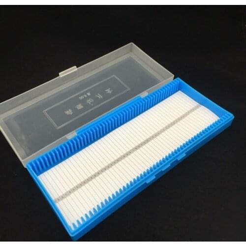 2PCS Portable Lab ABS Plastic Microscope Slides Holder Dispenser Box 50pcs Slides
