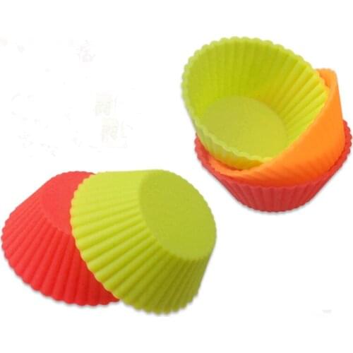 6pcs Cupcake Liners Mold Muffin Round Silicone Cup Cake Tool Bakeware Baking Pastry Tools Kitchen Gadgets