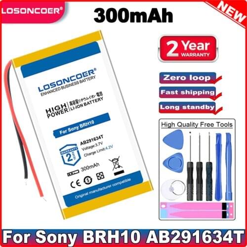 LOSONCOER 300mAh AB291634T Battery For Sony BRH10 Batteries