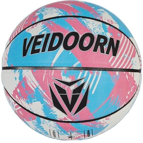 High Quality Rainbow Basketball Ball Black Standard Size 7 PU Leather Outdoor Indoor Training Men Basketball Baloncesto