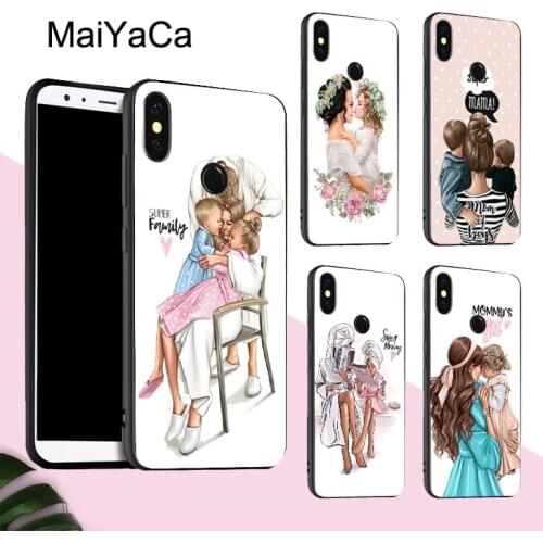 MaiYaCa Mom Daughter Queen Princess Case For POCO X3 F2 Pro Case For Redmi Note 8 Pro 8T 7 9 9S 9A 9C For Mi Note 10 Lite A3
