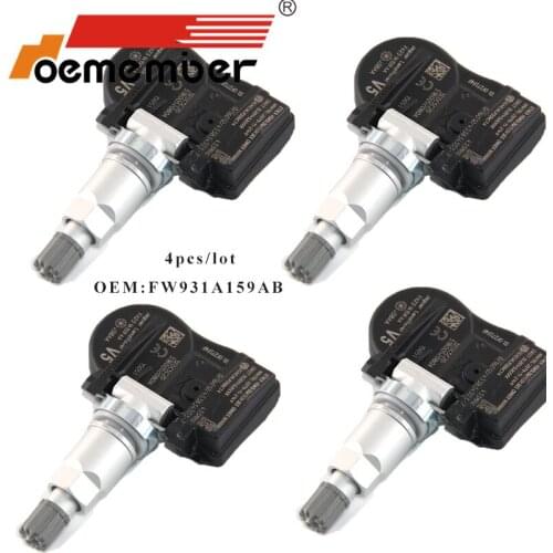 OEMEMBER 4pcs Car Tire Pressure Sensor FW931A159AB TPMS Monitoring System For Land Rover Discovery Range Rover Sport 433Mhz