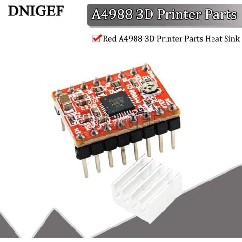 DNIGEF A4988 3D Printer Parts Stepper Motor Driver With Heat sink For BTT SKR 2 Octopus V1.1 GTR and V1.0 RAMPS 1.4 MKS Board