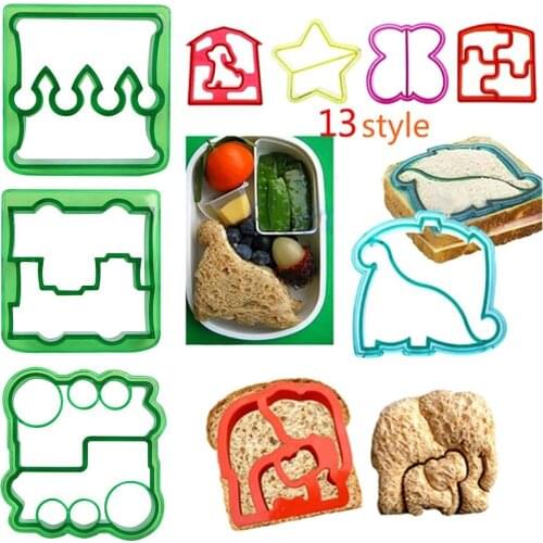 Bread Mould Cutter DIY Creative Cute Star Animals Shape Sandwich Toast Cookie Plastic Mold Breakfast Cutting Baking Tools Decor