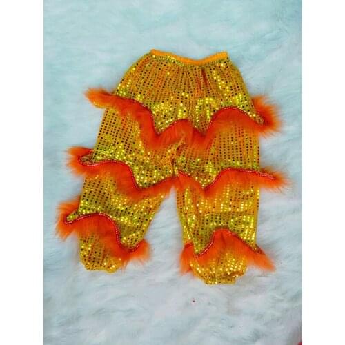 Dragon Lion Dance Pants Costume Kung Fu Kid Boy Girl Children Chinese National Folk Ancient Costume Traditional