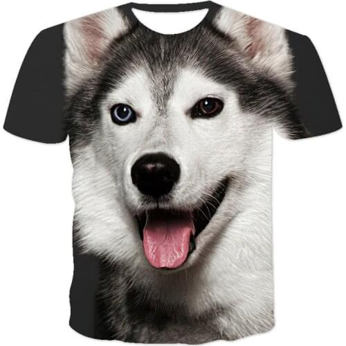 Summer Fashion New Handsome Looking Animal 3D Printed Man And Woman Street Short Sleeve Oversized T Shirt Breathable O-Neck Tops