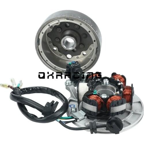 LF140 Lifan 140 140cc Engine Ignition Magneto Stator Magneto Flywheel kit For 1P55FMJ Horizontal Kick Starter Engines Dirt P