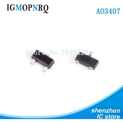 50pcs AO3407 3407 SOT23-3 MOSFET MOSFT P-Ch -30V -3.6A 64mOhm new
