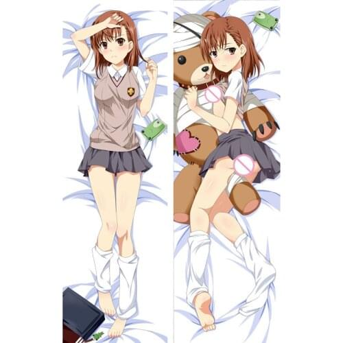 Anime Cartoon Toaru Kagaku no Railgun Misaka Mikoto Sexy Body Hugging Pillow Cover Case Pillowcase High Quality Cases 91070