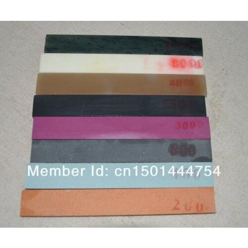 New 8pc/set Super fine Sharpener stone with plastic base Grinding Oilstore Millstone Universal whetstone with plastic base