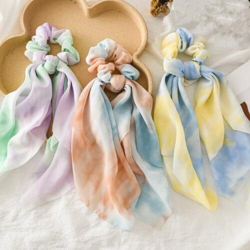New Women Elastic Rubber Hair Bands Chiffon Bowknot Hair Band Rope Scrunchie Ponytail Holder Hair Rope Hair Accessories
