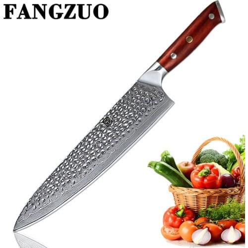 FANGZUO 10 inch Chef Knife Japanese Damascus Steel Kitchen Knives Best Quality Professional Gyuto Knife For Hotel and Restaurant