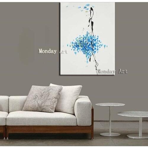 Whosale Handpainted Abstract Morden oil Painting Nordic style Canvas painting Artwork Wall Pictures For Living Room Home Decor