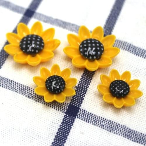 Sunflower Refrigerator Magnet Sunflower Small Daisy Painted Resin Magnetic Refrigerator Flower Home Decoration Sticker