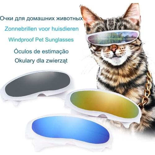 Lovely Windproof Pets Cat Sunglasses Future World Style Goggles Reflective Lens Unique Products for Cats Dog Accessories Items