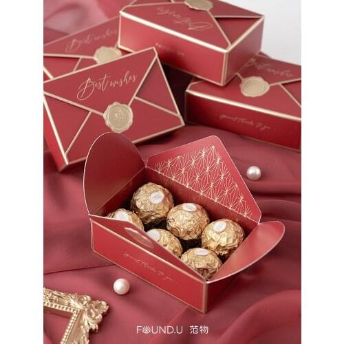 Simple Creative Gift Box Packaging Envelope Shape Wedding Gift Candy Box Favors Birthday Party Christmas Jelwery Decoration