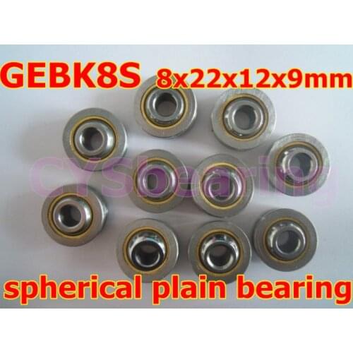 GEBK8S PB-8 radial spherical plain bearing with self-lubrication for 8mm shaft