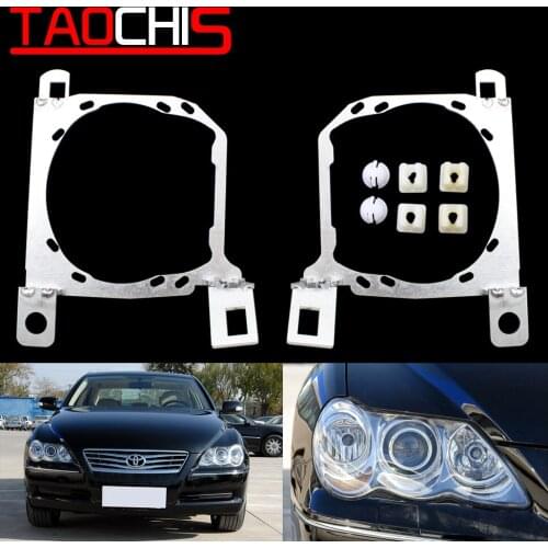 TAOCHIS Car-Styling frame adapter module DIY Bracket Holder for Toyota REIZ 2009 Bi xenon Projector lens Spot light retrofit