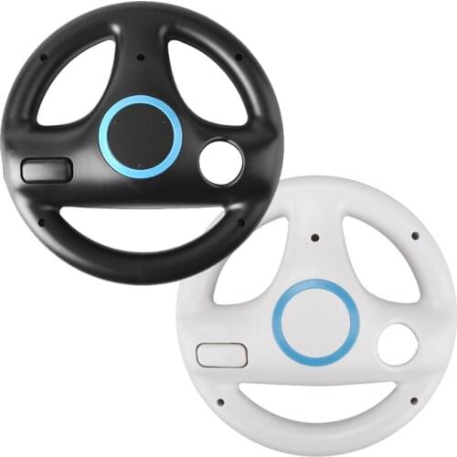 Black White Pink Color 2pcs/Set Steering Wheel for Nintendo wii Remote Controller for Mario Kart Racing Wheel Games