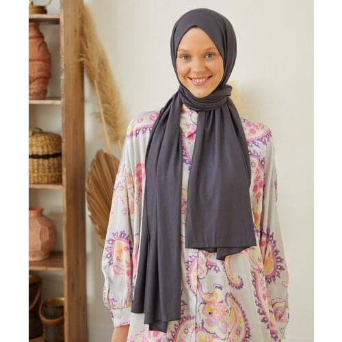 Salland Combed Cotton Shawl Antrasit Comfortable Stylish Product Fashion Flexible and Breathable Comfy Fabric Quality Robust Original Does Not Burn No Ironing Easy Use 1. Quality Shawl Cotton 4 Seasons PenyeŞal-27