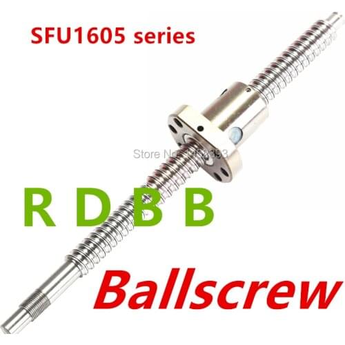 SFU1610 790mm 16mm SFU1610 Ball Screw Rolled C7 ballscrew SFU1610 790mm with one 1610 flange single ball nut for CNC parts