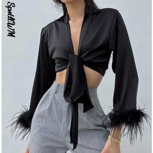 Женские атласные рубашки SpotltWM China At AliExpress