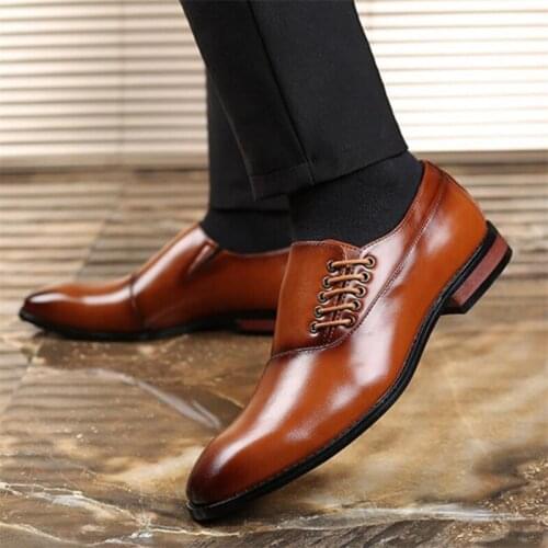 Men Shoes Big Size 47 48 Mens Casual Leather Slip on Shoes for Men Formal Black Dress Shoes Men Elegant Fashion New Office Shoes