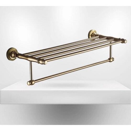 Vidric Antique bronze Aluminum Bathroom Towel Rack Holder Hotel Home Bathroom Storage Rack Rail Shelf porta toalha
