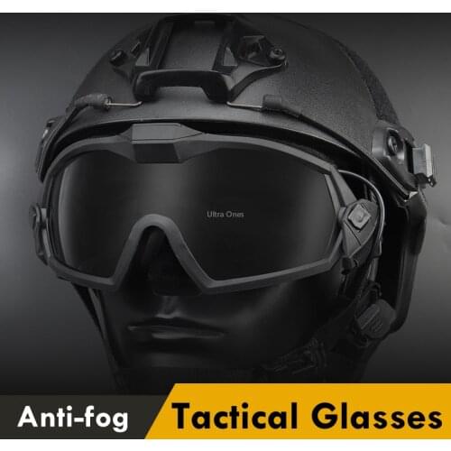 Military Tactical Goggles Hunting Shooting Windproof Combat Hiking Glasses Anti-fog Airsoft Army UV Protection Outdoor Goggles
